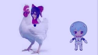 Reimu Fumo Rides Big In Front Of Small Child