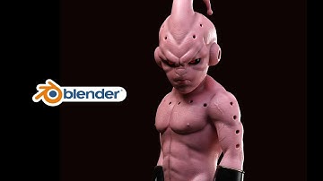 Sculpting Majinbuu from Dragon ball Z
