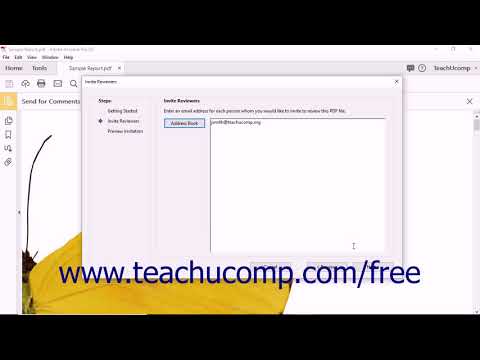 Acrobat Pro DC Tutorial Sending for Email Review - Adobe Acrobat Pro DC Training Tutorial Course