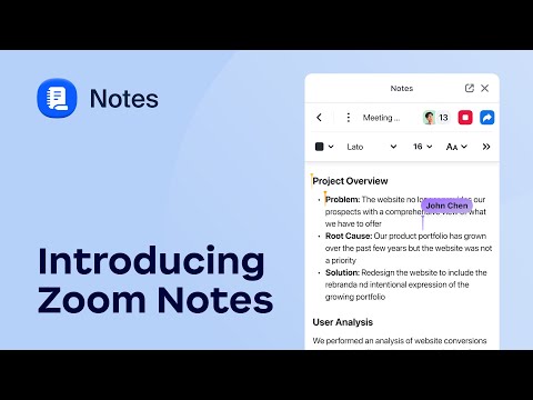 Introducing Zoom Notes