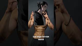 Eren yeager hairstyle tutorial #shorts#fitness#hairstyle#eren#aot#fyp