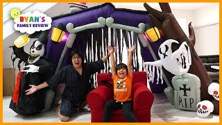 24 hours challenge overnight in the halloween haunted house