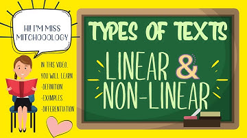 ENGLISH VIDEO LESSON: TYPES OF TEXTS (LINEAR & NON-LINEAR)