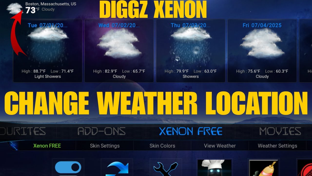 Diggz Xenon: How To Change The Weather Location