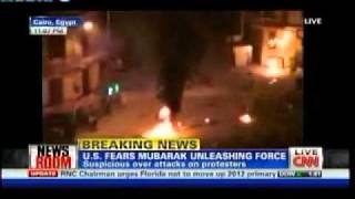 Egyptian Protester Accidentally Sets Himself on Fire