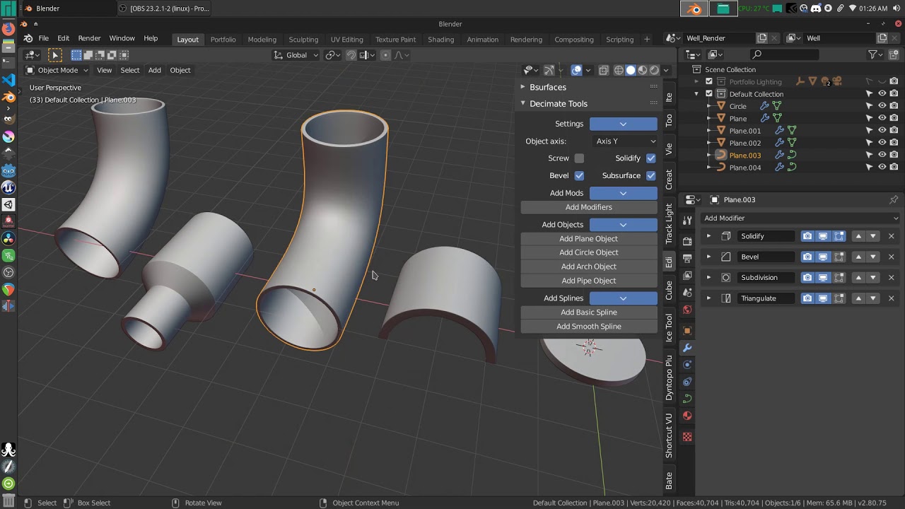 Blender Decimate Tools Update 3 (No Audio) YouTube