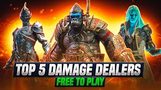 MY TOP 5 DAMAGE DEALERS USED! FULLY FREE TO PLAY! Raid: Shadow Legends