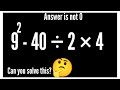 9^2-40÷2×4=? Can You Beat This Math Challenge? @educationalstream-z4h |Simplification|