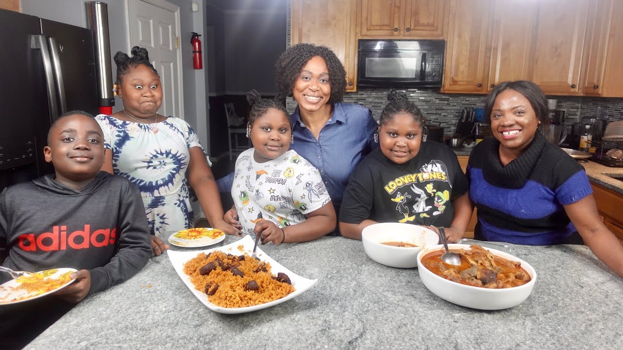 Goat Meat Pepper Soup // Jollof with Goat meat with Family and Friends (SE02 EP09)