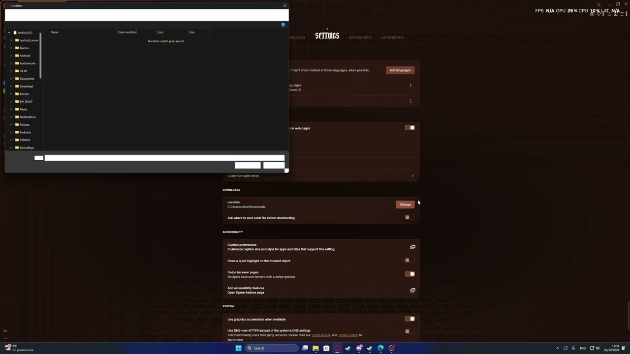 Opera GX: How to Change Download Folder - YouTube