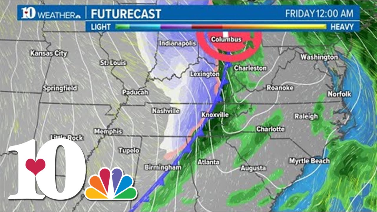 Timing out rain, snow tonight and impacts for Friday - YouTube