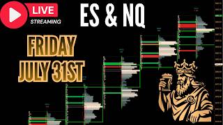 🔴Live: ES | NQ Futures Trading. Order Flow | Volume Profile. Apex | July 31st.