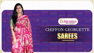 Lightweight Chiffon Sarees | Perfect for Everyday & Festive Wear |She Needs Saree World screenshot 1