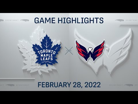 NHL Highlights | Maple Leafs vs. Capitals - Feb. 28, 2022