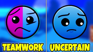 How to get TEAMWORK & UNCERTAIN in Find the Geometry Dash Difficulties! [339] - Roblox