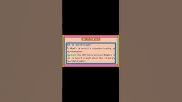 Short: Set The Record Straight #shorts | Phrasal Verbs #phrasalverbs #shortvideo #englishgrammar