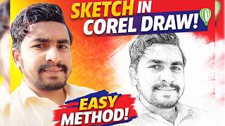 CorelDRAW Sketch Effect Tutorial | Turn Photo into Sketch in Seconds (Easy Trick)