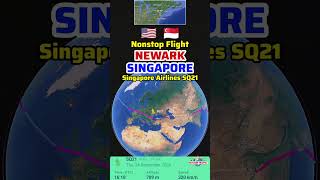 Newark to Singapore Flight Route with Singapore Airlines SQ21 | Airbus A350-941ULR 