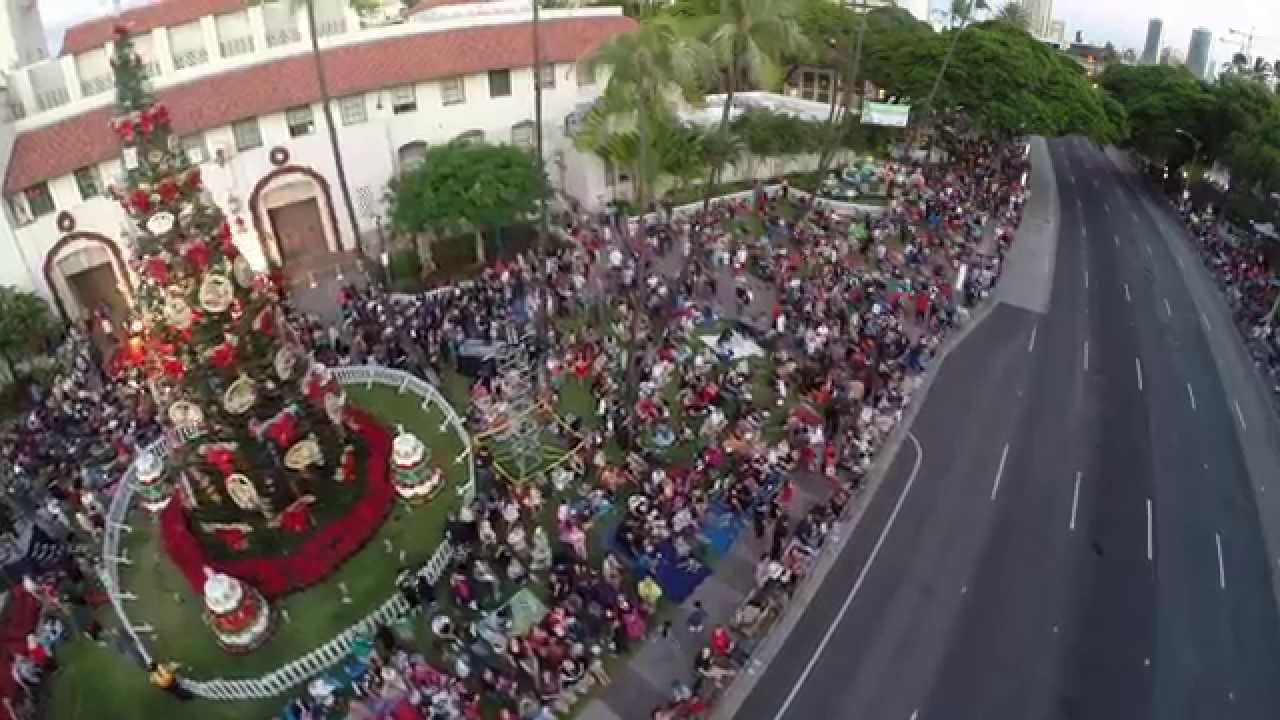 2014 Honolulu Hale Christmas Lighting Ceremony and Parade YouTube