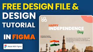 Independence Day Poster Design in Figma | Modern Tricolor Poster Tutorial | Free Source File