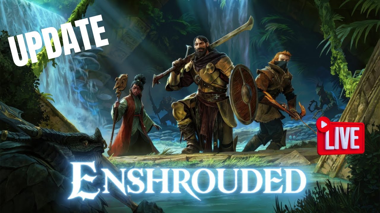 🔴 ENSHROUDED - WAKE OF THE WATER - CONHECENDO O NOVO BIOMA!!!