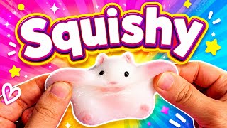 TESTANDO UM KIT DE SQUISHIES ANIMAIS FOFOS! Ratinho, Capivara e Coelho! 