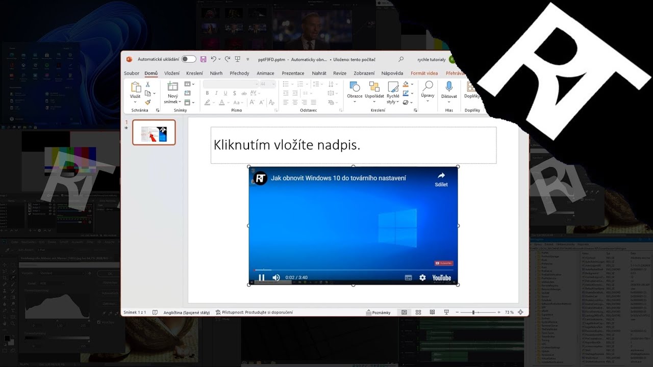 Jak přidat video do Powerpointu Powerpoint Jak vložit YouTube video