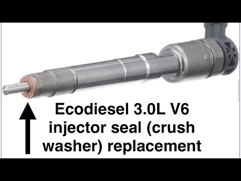Ram/Jeep Ecodiesel fuel injector seal (crush washer) replacement