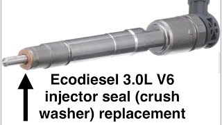 Ram/Jeep Ecodiesel fuel injector seal (crush washer) replacement