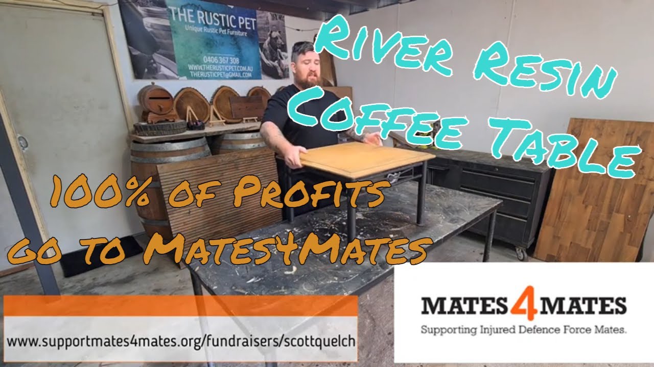 River Resin Coffee Table Profits Go To Mates4Mates