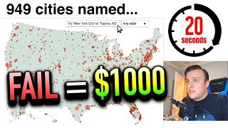How Many Cities Can You Name? ($1000 Challenge)