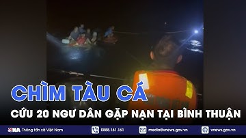 Chìm tàu cá, cứu 20 ngư dân gặp nạn tại Bình Thuận - VNA