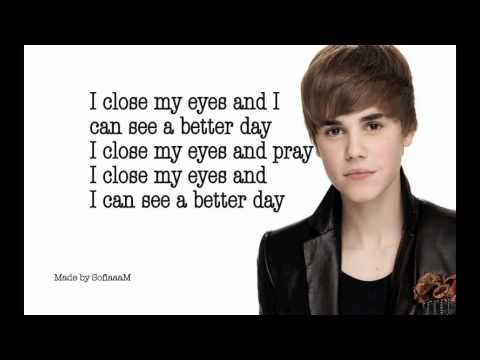 Justin Bieber - Pray (My worlds acoustic) with lyr...