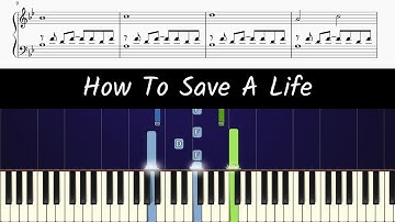 How to play piano part of How To Save A Life by The Fray (sheet music)