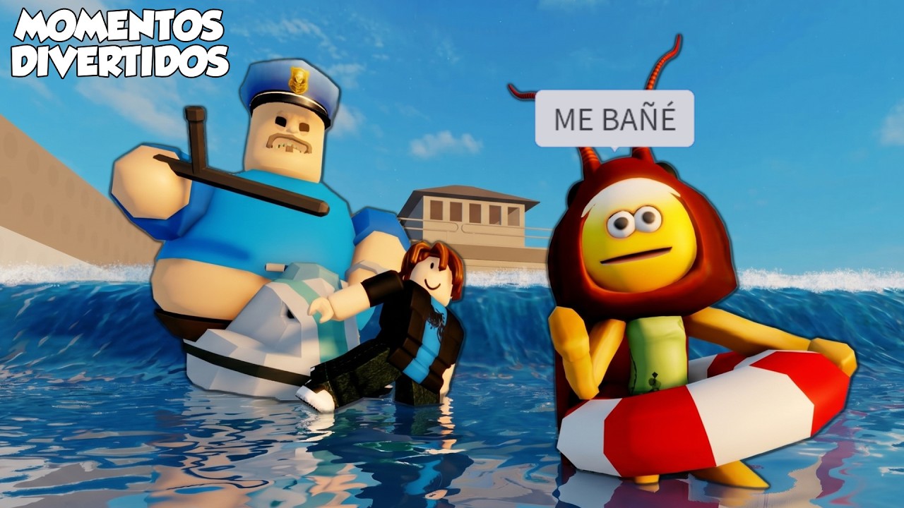 TSUNAMI EN BARRYS OBBY MOMENTOS DIVERITOS (ROBLOX)