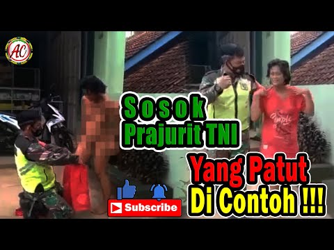 Viral !!!   Bapak TNI ini Sampai Rela Joged Agar ODGJ Mau Pakai Baju