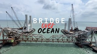 Bridge Over Two Oceans Meeting Point - Pamban Bridge - Rameshwaram, Dhanuskodi, #pambanbridge