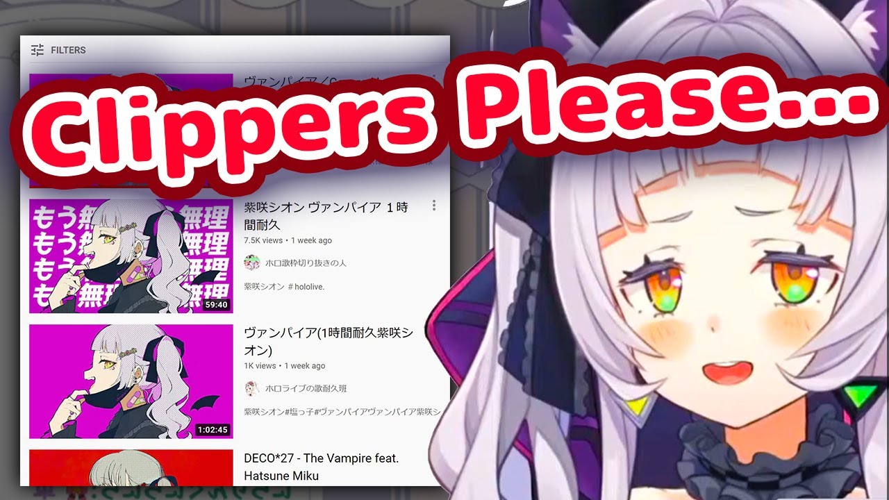Shion Makes a Request To Clippers【ENG Sub/Hololive】