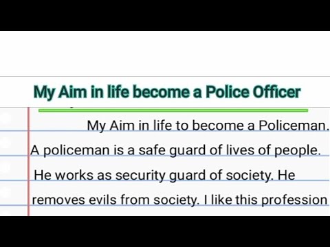 my ambition police officer essay