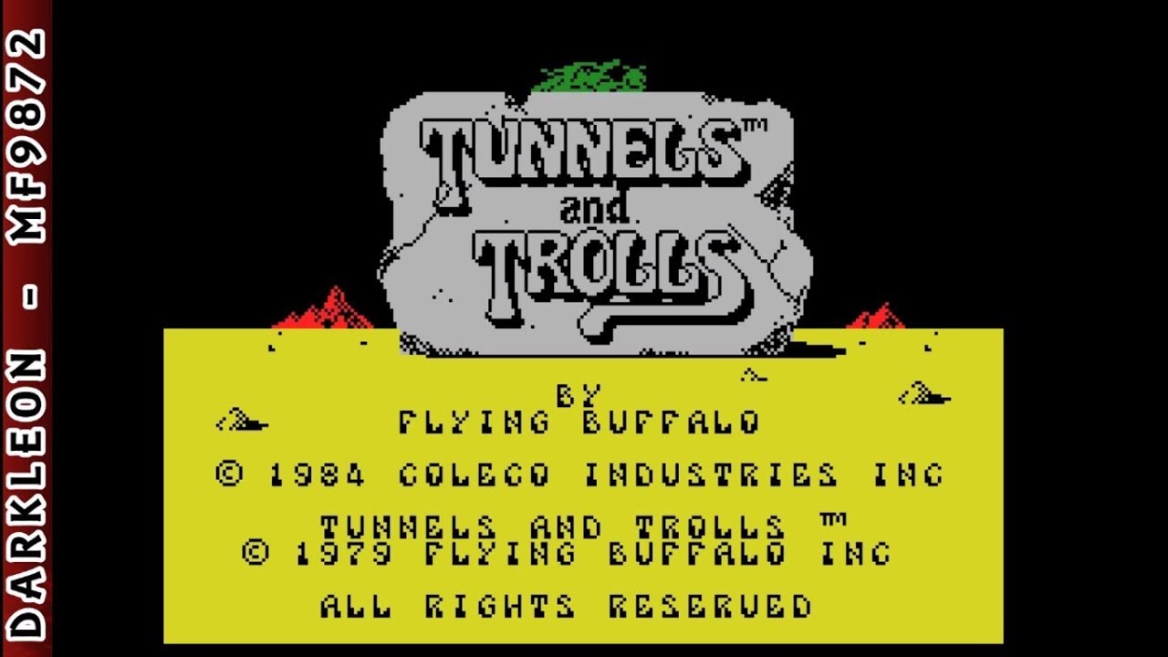 Colecovision Tunnels and Trolls (1984) [Intro] YouTube