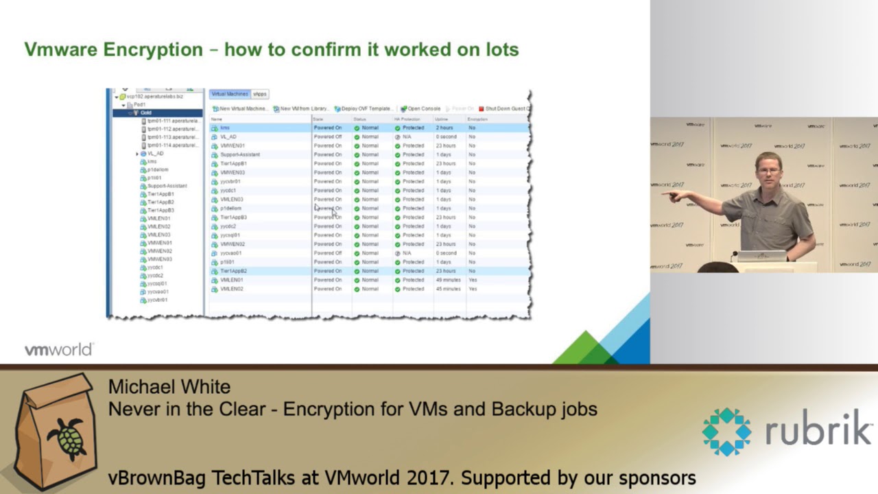 Michael White - Never in the Clear - Encryption for VMs and Backup jobs