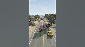 Realistic Highway Car Crashes #233 #shorts #beamngdrive