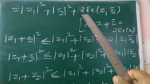 Proof of triangle inequality of complex numbers