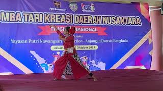 Tari Kreasi Tingkat Nasional TMII Clarisya Audrey Annabelle Juara 1 \u0026 Juara Umum Lagu Bentang2