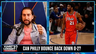 Joel Embiid, 76ers face an emotional battle as they host the Knicks down 0-2 | What's Wright?