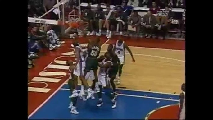 Derek Harper Knicks 16pts 5asts vs Hornets (1996) 
