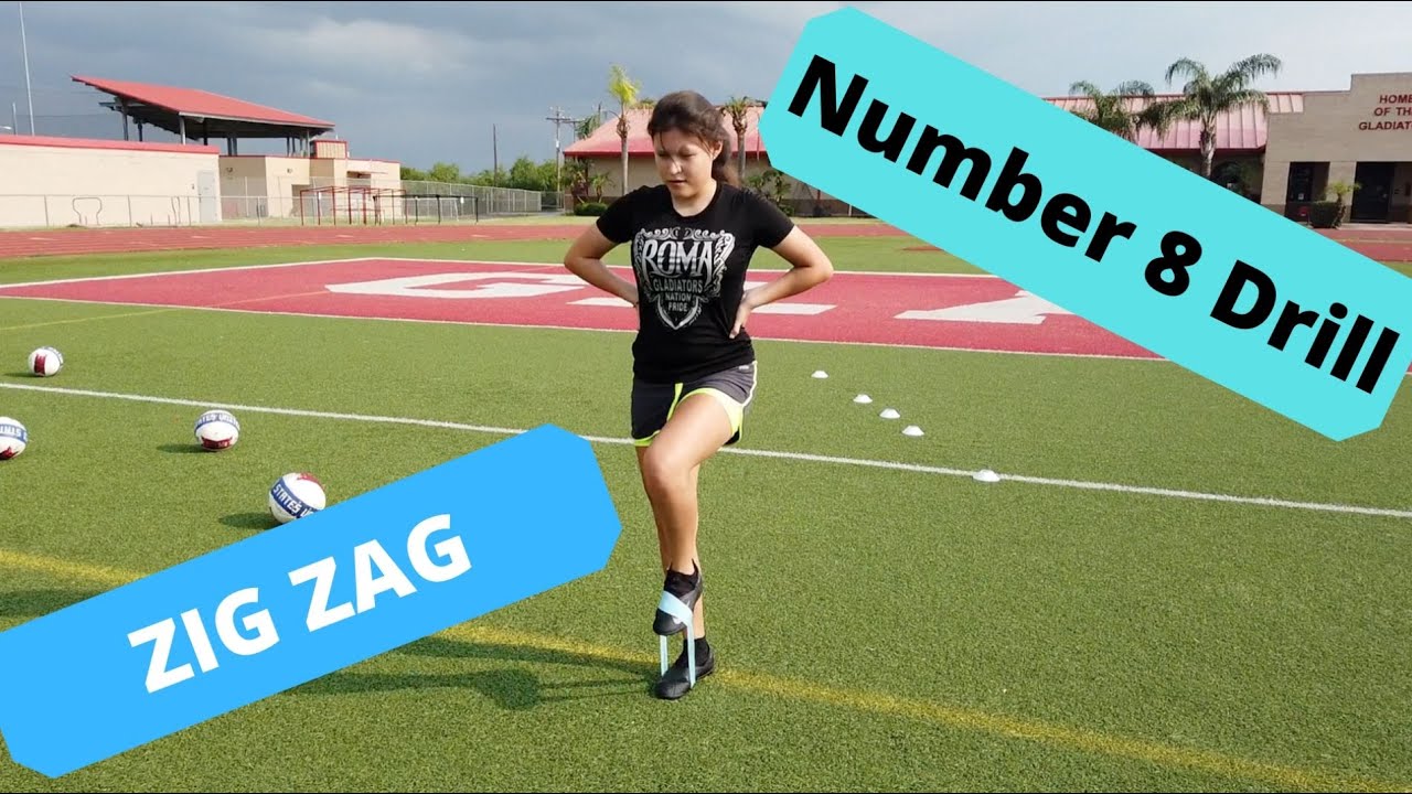 SOCCER NUMEBR 8 DRILL, ZIG ZAG & RESISTANCE BAND YouTube