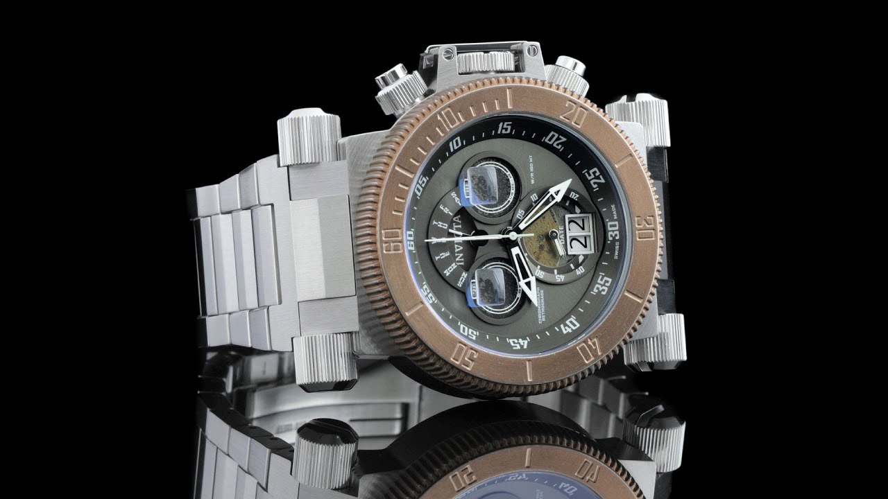 Invicta 17645 Coalition Forces Swiss Quartz Chronograph w Stone Polished Bezel renato raquetes