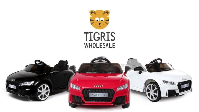 Coche eléctrico infantil para niños y mando control remoto Audi TT