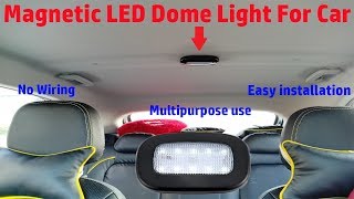 Hindi || Magnetic LED Dome Light for Car | Easy installation | No Wiring